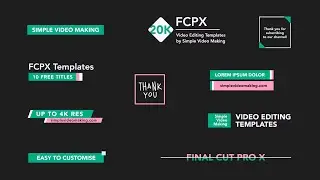 10 Free Final Cut Pro X Titles & Lower Thirds - THANK YOU FOR 20K!