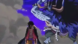 Luffy's awesome Haki!! Fighting on a par with Kaido - One Piece English Sub