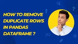 How to Remove Duplicate Rows in Pandas Dataframe?