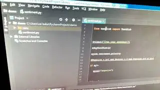 Sentiment analysis program in pycharm IDE in window 7 32 bit