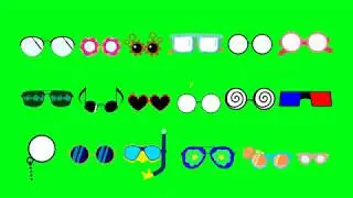 👓 GLASSES OVERLAY 🕶️ PACK 1 Green Screen 🤓