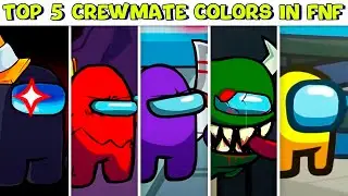 Top 5 Crewmate Colors in FNF - Among us/Imposter mods in Friday Night Funkin