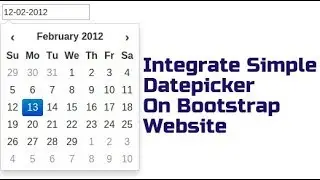 Integrate Simple Datepicker On Bootstrap Website