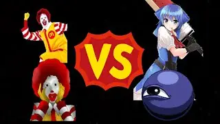 MUGEN CUSTOM CHEAP RONALD (12P) & ULTIMATE DONALD 2ND (10P) VS アドベントチルノ (12P) & Kuromaru