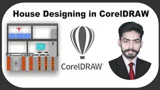 graphic house | house design | how to make 3d house design in coreldraw  || urdu |