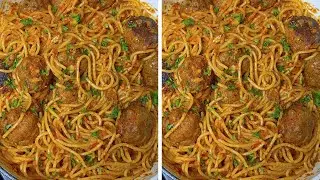 How to make spaghetti & meatballs ! Easy and delicious spaghetti recipe .| Joyful Cook .