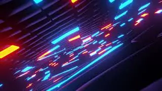 3D Flight in abstract hi-tech sci-fi tunnel loop || no copyrights video