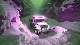 A Snowplow in Darkstone Canyon - Snow Storm - Deep Sleep with Blizzard and Wind Sounds for Sleeping