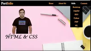 Dropdown Navigation Bar with HTML and CSS | Kundan Kumar | 
