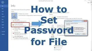 How to set a Password to file | Password protect a file | Computer Skills