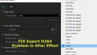 How to render video as H264 and Mp4 format -After Effect Tutorial