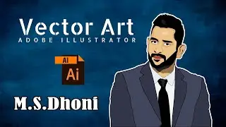 MS Dhoni Vector Art | HD Graphics | Adobe Illustrator