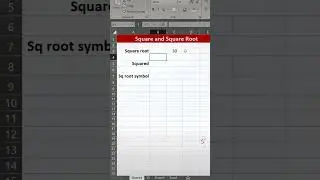 Excel tip how to do square root
