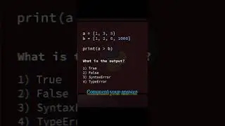 😎 Comment your answer 👇🏻Subscribe us on YouTube for more coding adventures#shortcuts #python