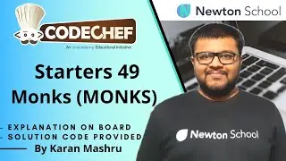 Codechef Starters 49 Solutions | Monks Solution | In Hindi | Explanation + Code | MONKS | Editorial