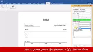 How to Create Custom Mail Merge with SQL Multiple Tables