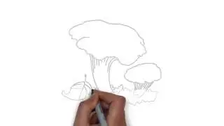 как нарисовать гриб лисичку,how to draw a mushroom fox,cómo dibujar un zorro de setas