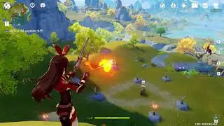 9 Fire Torch Puzzle (only the triangle) - Cuijue Slope and Luhua pools - Genshin Impact