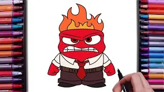 How to Draw Anger Easy | Inside Out 2 | Easy Step-by-Step Tutorial For Everyone