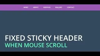 Fixed sticky header when scrolling using jQuery | Fixed Navbar on Scroll | Sticky Header on Scroll