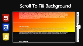 Scroll Down To Fill The Background Image - HTML CSS & JavaScript