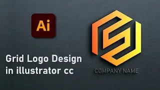 How to Design Grid Logo in Illustrator CC || Logo Design Tutorial in Adobe illustrator 8