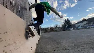 Learning how to skate a Jersey barrier