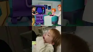 ADLEY'S CEREAL BABY?!! irl vs cartoon.. Baby Adley at the Hospital with Dr. Mom! shows heartbeat❤️📟