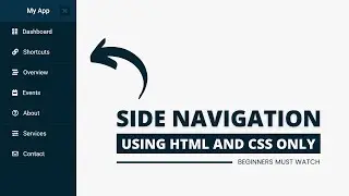 Create A Sidebar Menu using HTML & CSS | Sidebar Menu in HTML & CSS