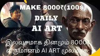 earn 100$ daily  AI art s/w (midjourney)part 1|தினமும் 8000₹ AI art  (midjourney )  மூலம் ஈட்டலாம்