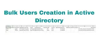 Bulk users creation powershell script for active directory