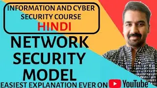 Network Security Model ll Information and Cyber Security Course Explained in Hindi