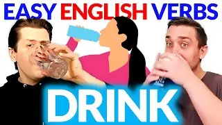 DRINK 🥛☕🥤 Learn English Verbs | English Comprehensible Input Easy Beginner Lesson