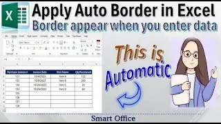 Learn How to Apply Automatic Border in Excel Data