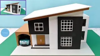 DIY a Modern Residential House Model | Cardboard House Model Easy #41