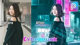 PicsArt Tutorial Edit Cyberpunk Background Photo - PicsArt Editing