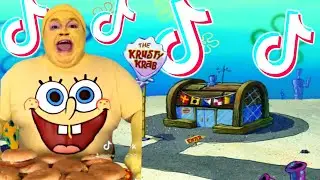 Eating Krabby Patties like SPONGEBOB!!! 😂