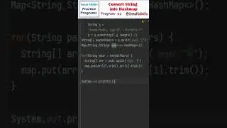 Java Program 52 | How to Convert String into HashMap in Java #Shorts #java #coding #viral