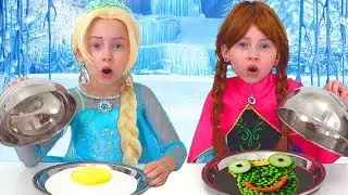 Frozen Elsa And Anna on Food COOKING Competition