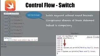 Swift - Part 9, Control Flow using Switch