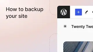 How to backup your site