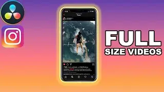 DaVinci Resolve 16 Tutorial: Full Size Instagram / IGTV Video Crop