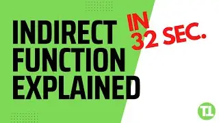 Indirect Function Explained in 32 Seconds Google Sheets Excel 🤯 