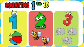 day 64 1 to 10  counting for kids @P1i2h3u4T5V #counting #trendingkidsvideo #countingno #viral