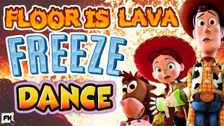 Toy Story Floor Is Lava 🔥 Yoga Freeze Dance | Kids Brain Break