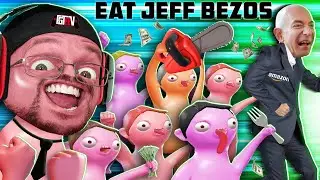 EAT Jeffrey Bezos' Money!  (How to Become Rich) FGTeeV Weird Game