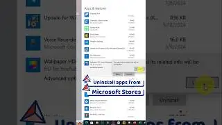 Uninstall Apps from Microsoft Stores