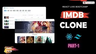 Imdb clone Part-1 | Live React Bootcamp | React.js and Tailwind.css | 2nd Feb 8 PM