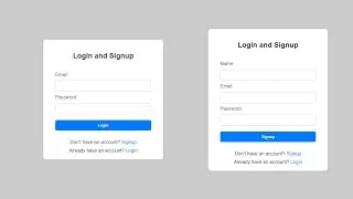 Building Login and Signup form using HTML CSS and JavaScript