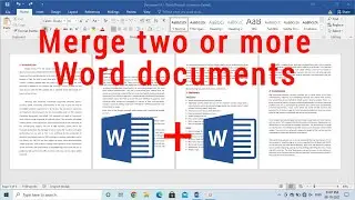 How to merge Word Documents | Combine multiple Word files | MS Word⏩